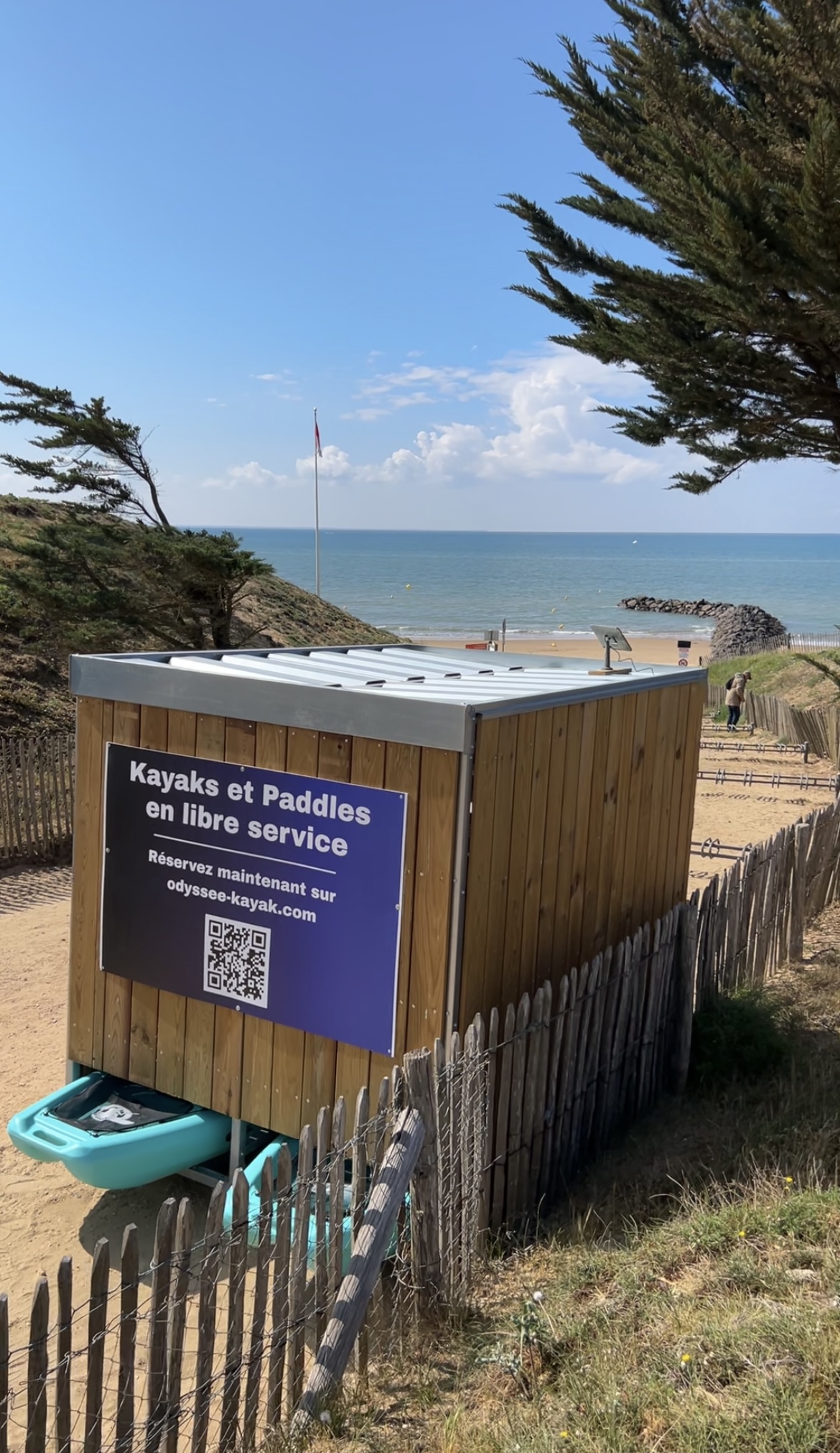Distributeur de kayaks Odyssee - station en service